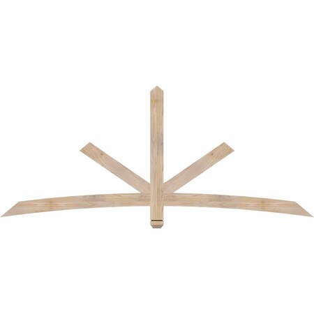 Ekena Millwork Alberta Smooth Timber Gable Bracket, Douglas Fir, 84"W x 35"H x 1 1/2"D x 3 1/2"F, 10/12 Pitch GBW084X35X0204ALB00SDF